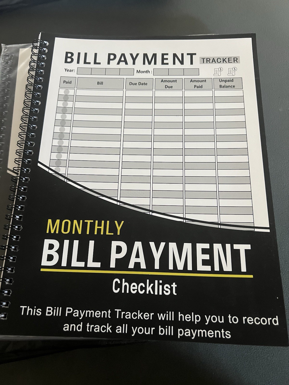 6pcsBill Tracker Notebook: Monthly Bill Payment Checklist – 8.5″ x 11″