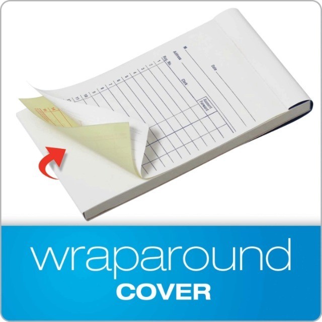 Carbonless Sales Order Books, 2-Part, White/Canary, 50 Sets, Wraparound Cover, 3