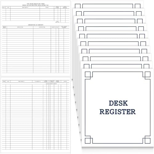 10 Pcs Personal & Business Check Registers – Printed Transaction Ledgers 8.5″x9.