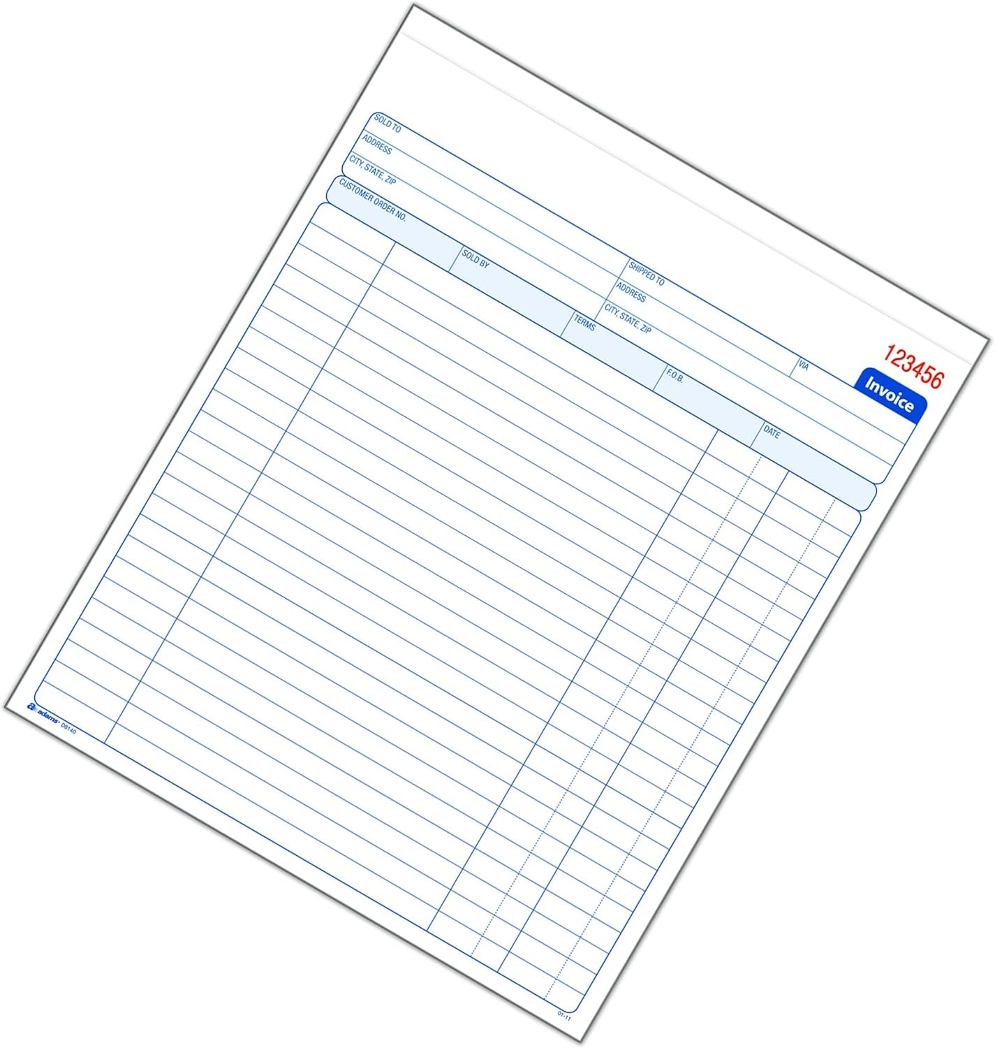 Invoice Book, 8-3/8 X 10-11/16 Inches, 2-Part, Carbonless, White/Canary
