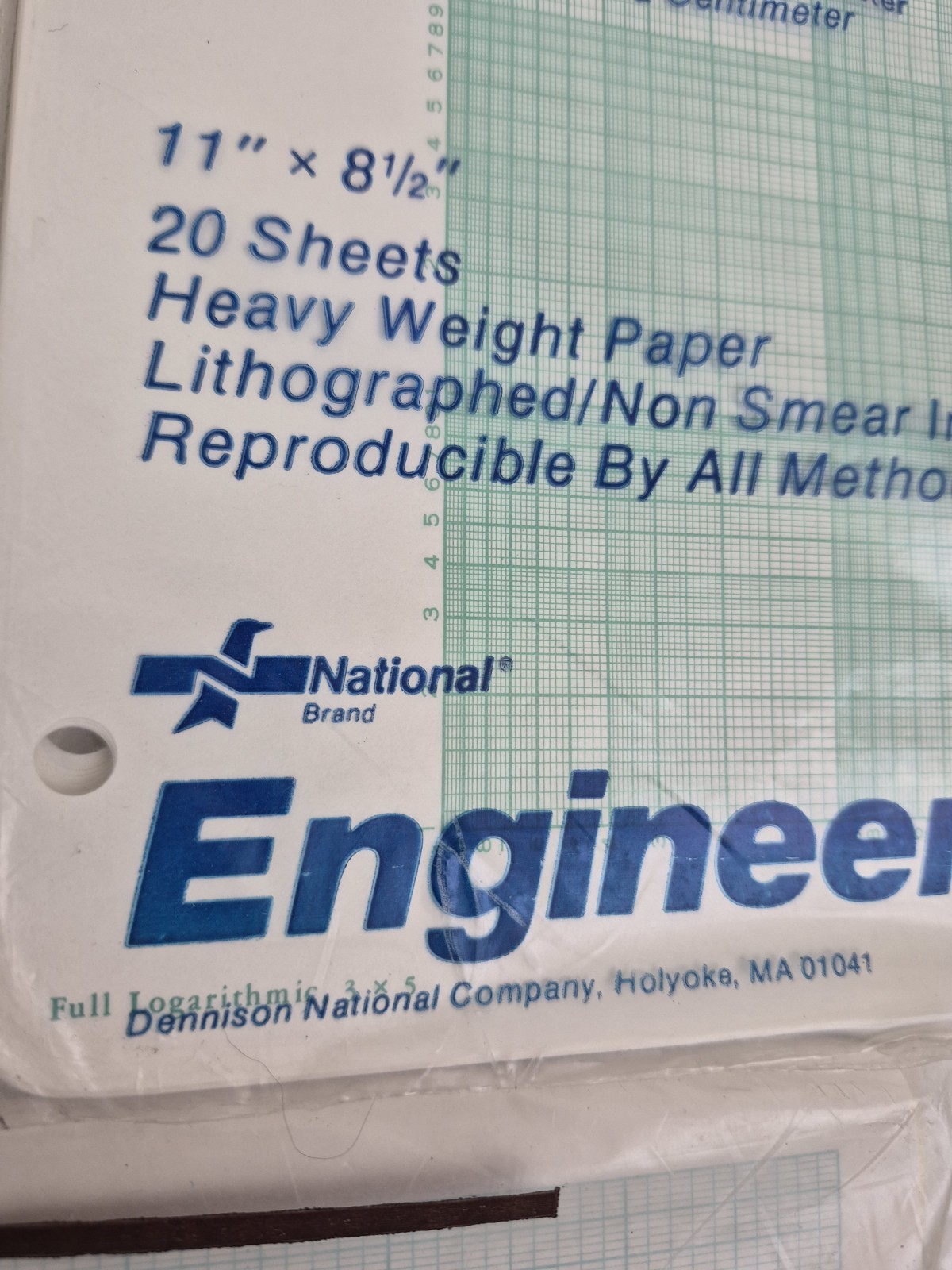 Engineering Forms Logarithmic Graph Paper Lot 100 Sheets 11×8.5 Vintage