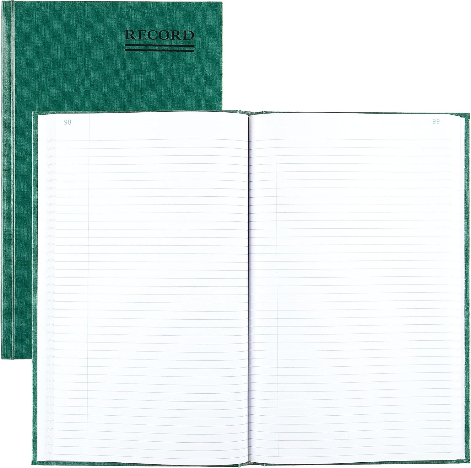 Emerald Series Record Book Canvas Hard Cover Perfect Binding 12.125″ x 7.5″