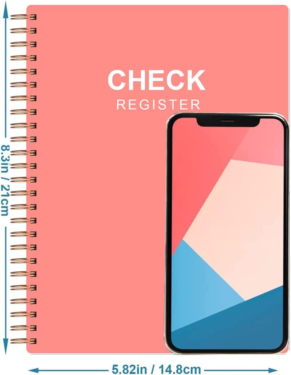 Elegant A5 Rose Check Register Notebook – 112 Pages for Financial Tracking