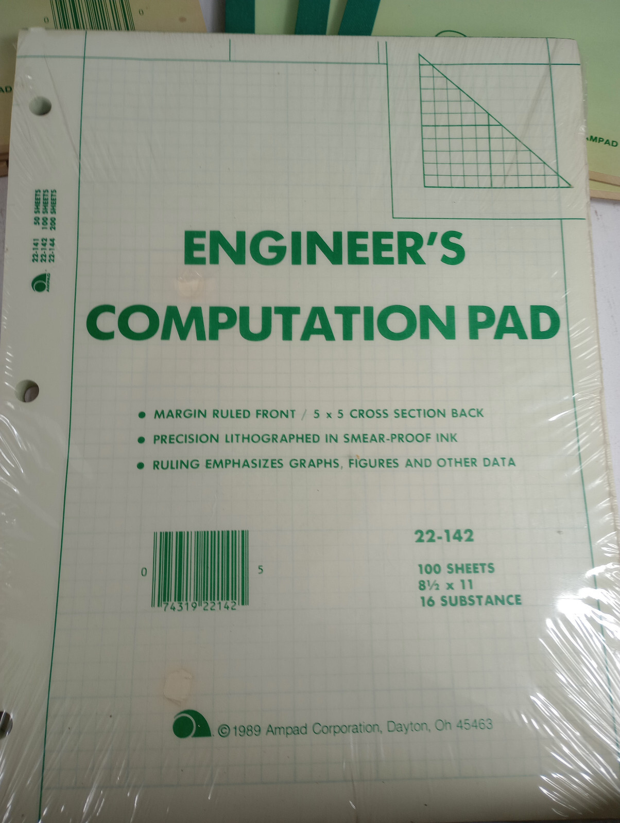 Vintage 1980’s Engineer Analysis Column Pads (Lot x 13 pc Unused) Large Graph