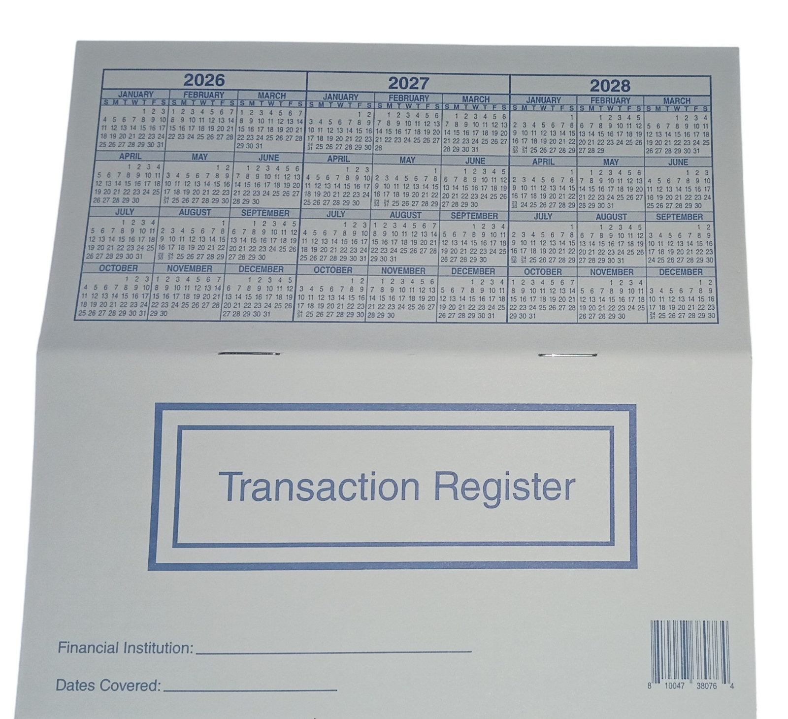 1 – Checkbook Transaction Registers 2023-2025 Calendar Check Book Bank New