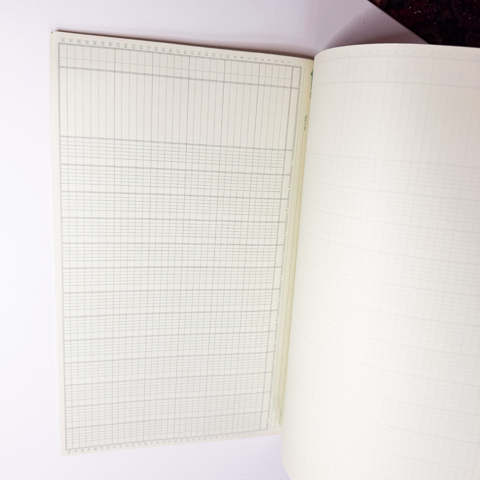 National Analysis Pad, 13 Columns, Green Paper, 11 x 16.375″, 50 Sheets