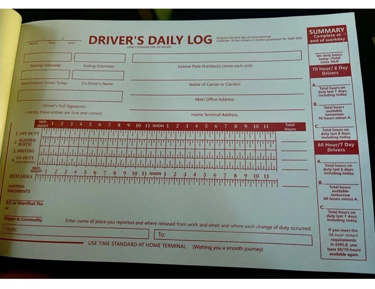 20-Pack Driver Daily Log Book Carbon Copy Included 35 Sheets Per Book Clipboard