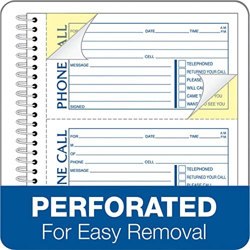 Adams Phone Message Book, Carbonless Duplicate, 5.50 x 11 Inches, 4 Sets per