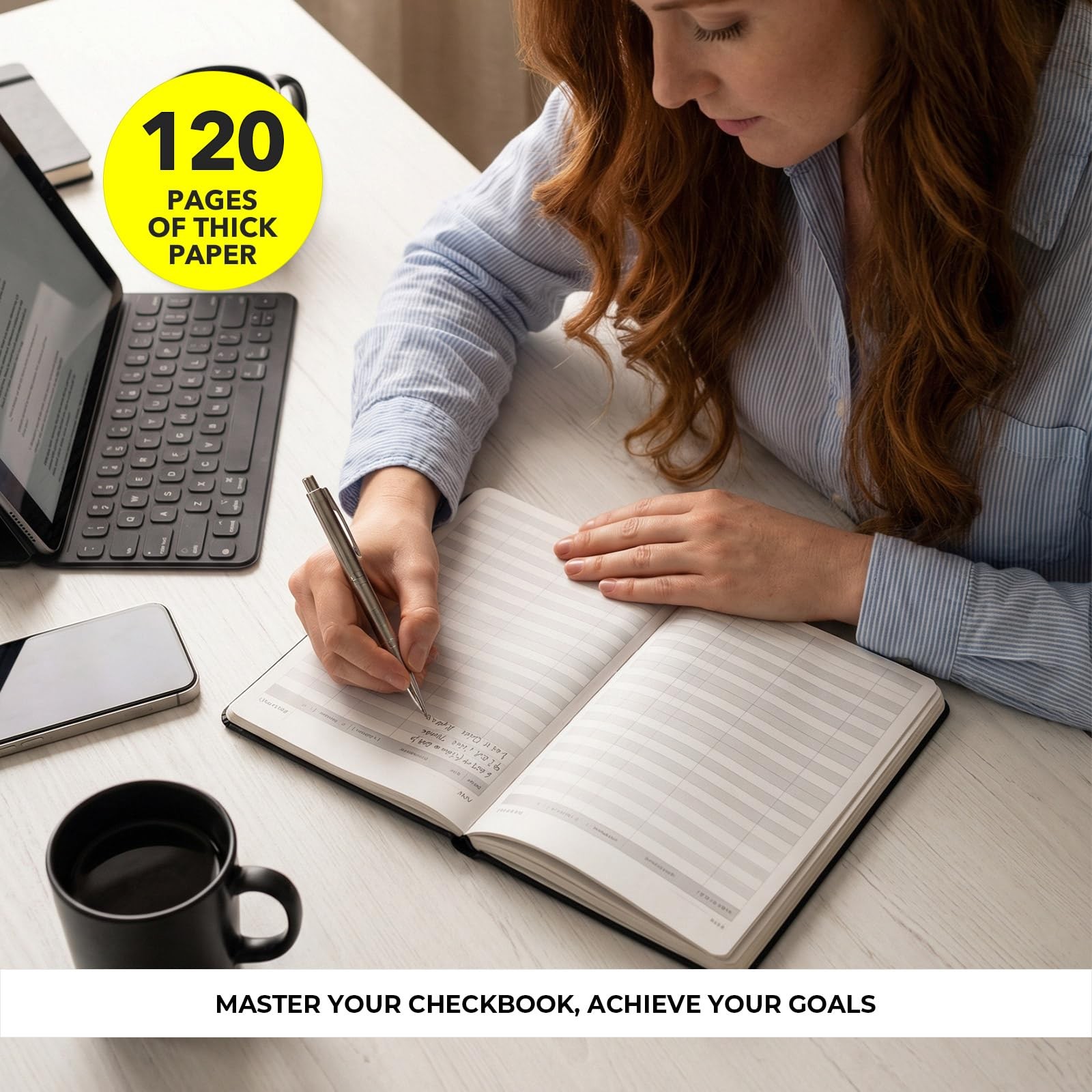 Check Registers for Personal Checkbook,Checkbook A5 (5.8″ x 8.3″), Black