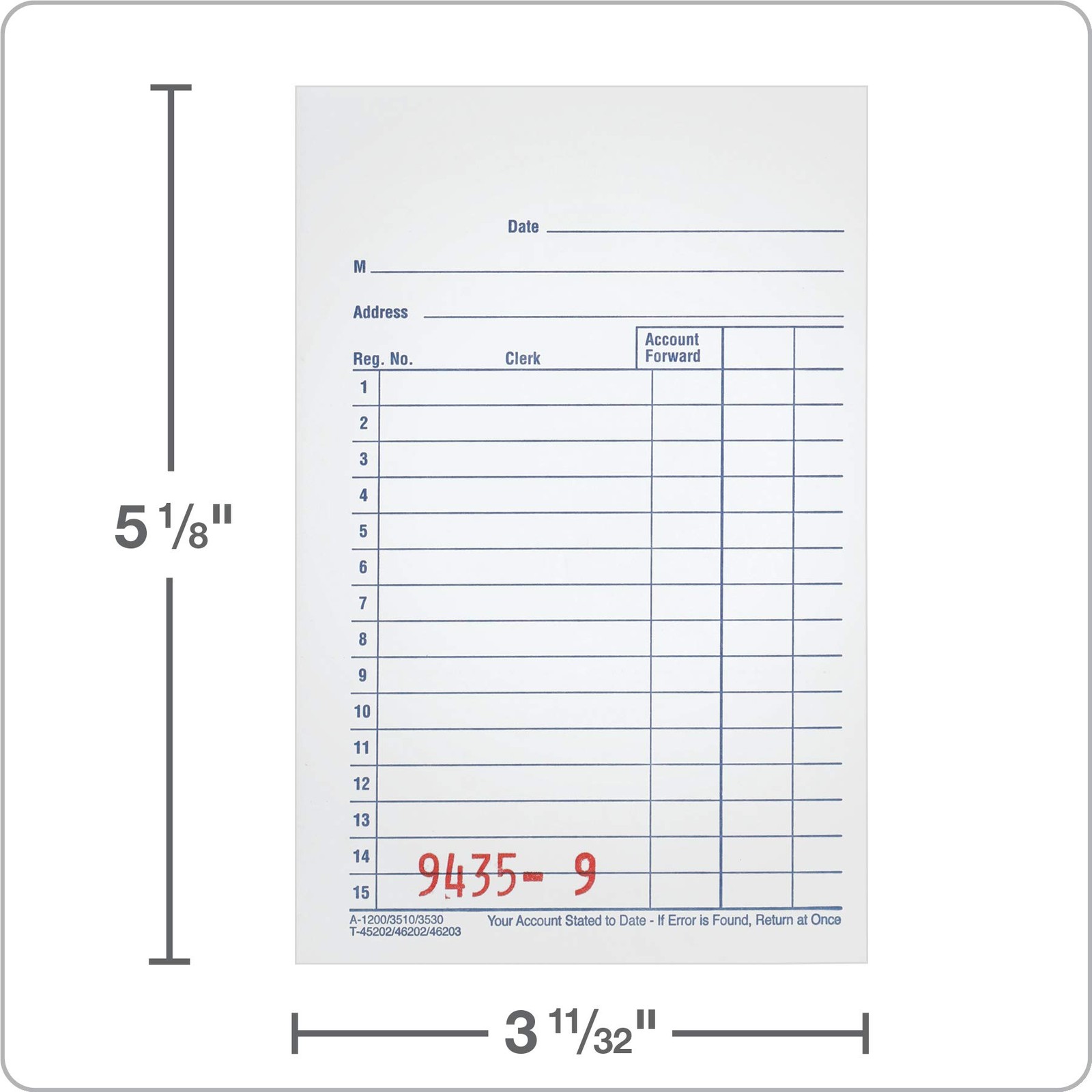 Adams General Purpose Sales Book 2-Part Carbonless White/Canary 3-11/32 X 5-5/8