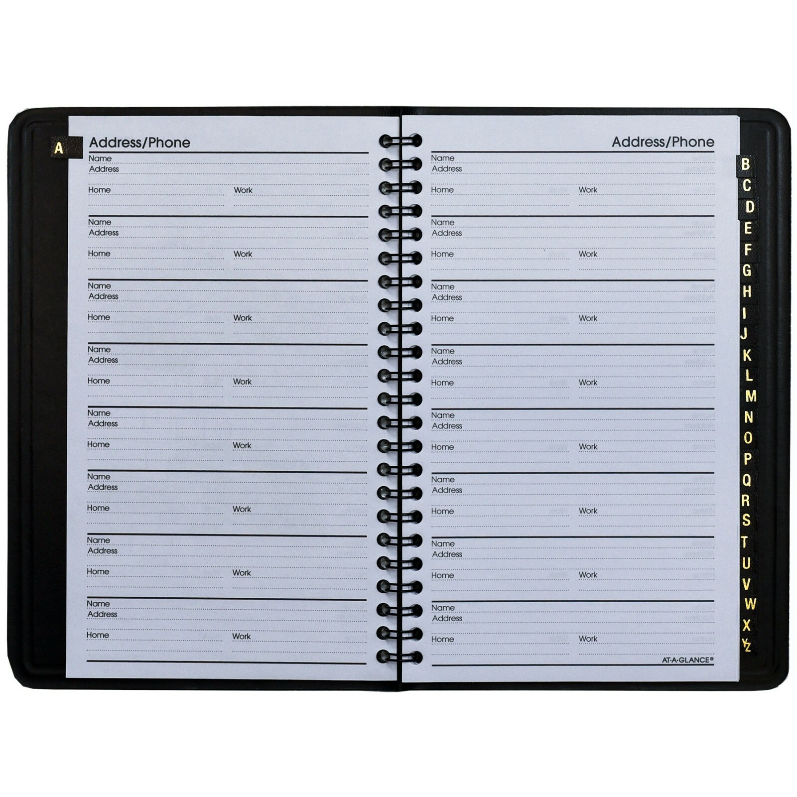 At-A-Glance 80-011 Telephone Address Book, 4-7/8 x 11″, 800 Entries