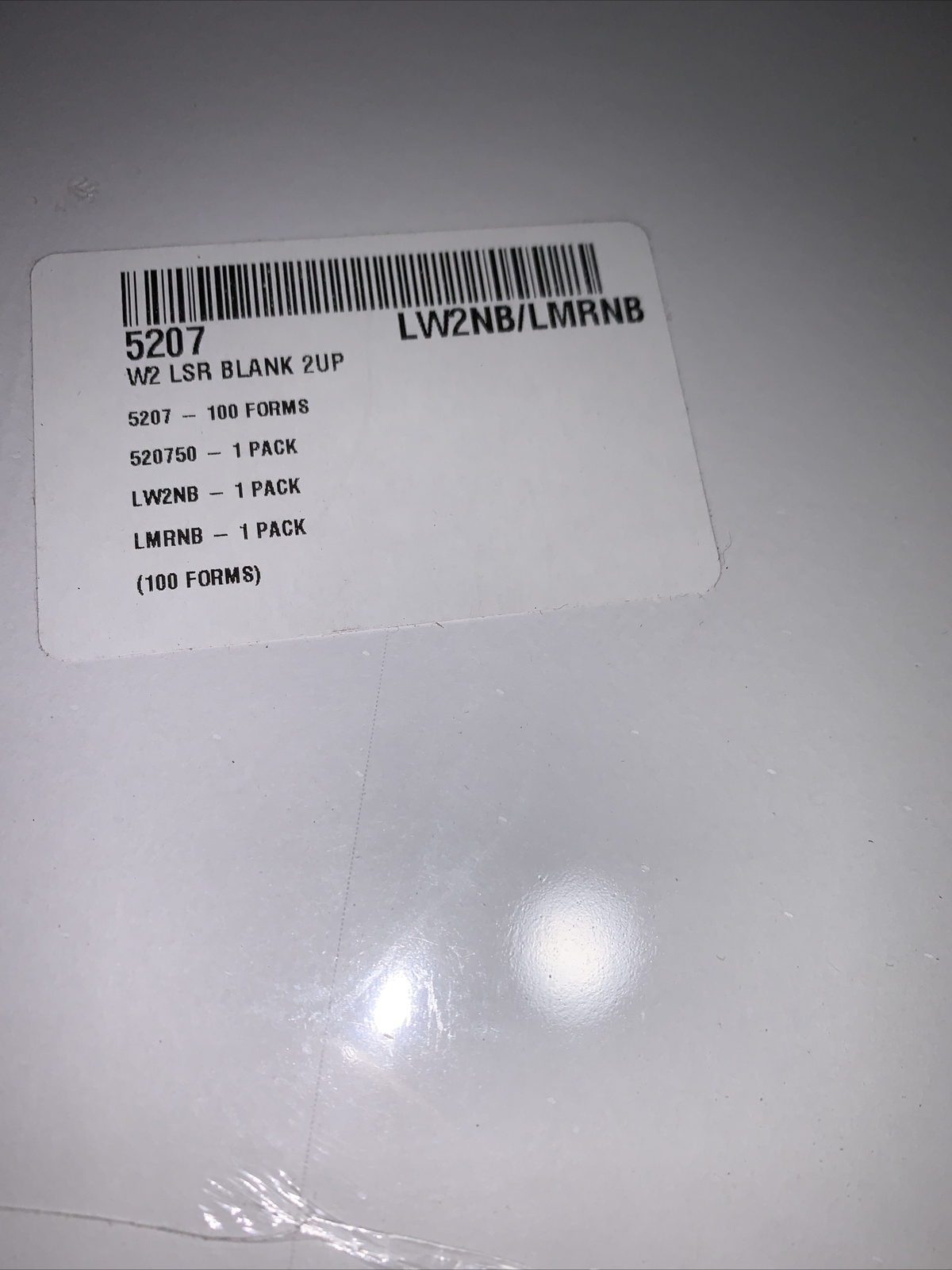 400) W-2 or 1099 Tax Forms 5207 Blank 2-Up 8.5” x 11” *Value Bundle of 400 Forms