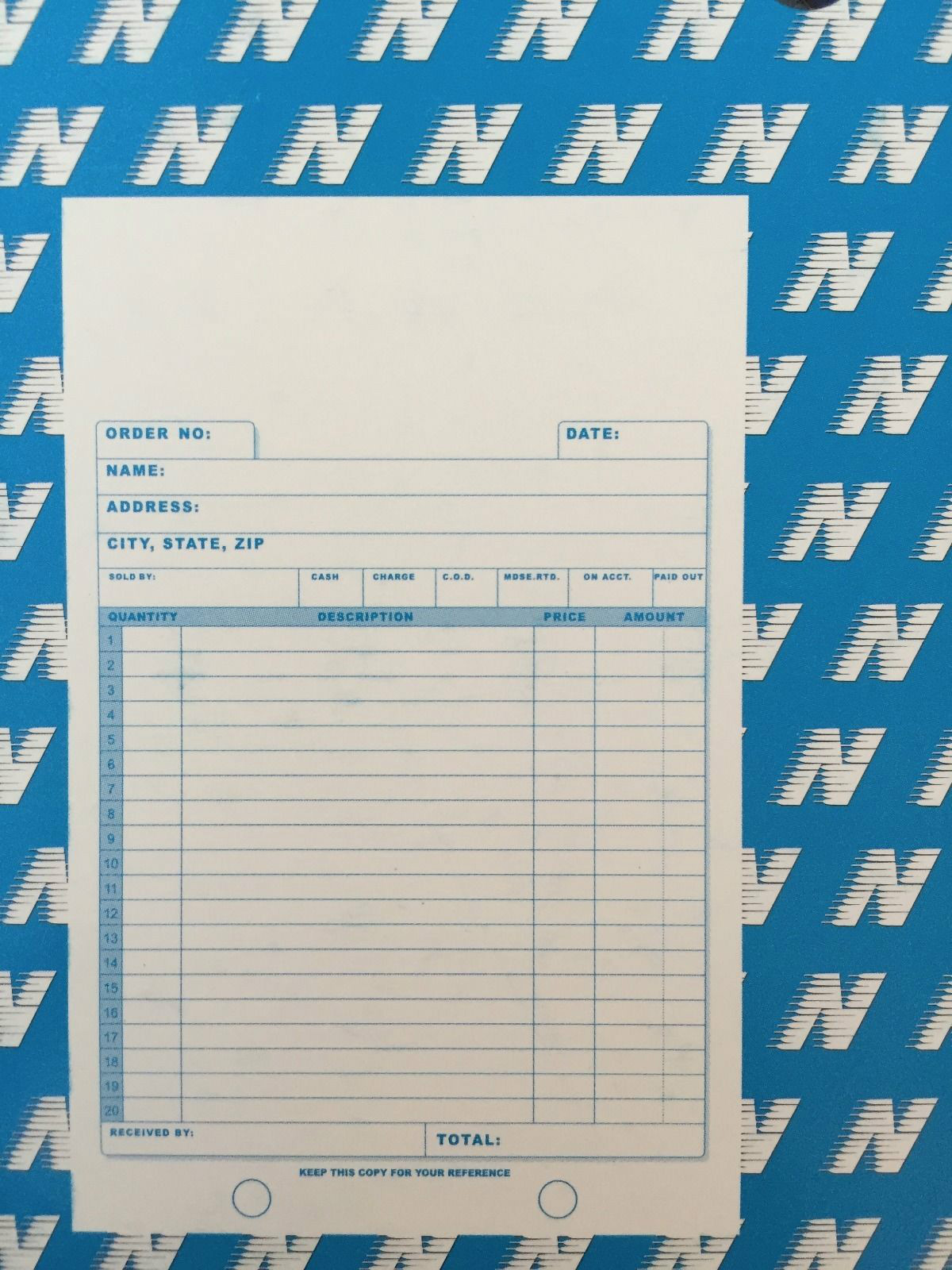 Sales Order Books 50 Duplicate Carbonless Forms 5 9/16″ x 8 7/16″ 3 Parts 100 PC