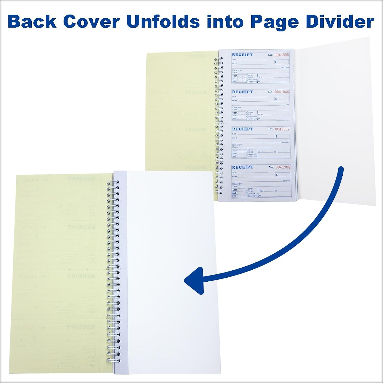 Carbonless Money & Rent Receipt Book – 200 Sets, Spiral Bound, 5.5″x11″