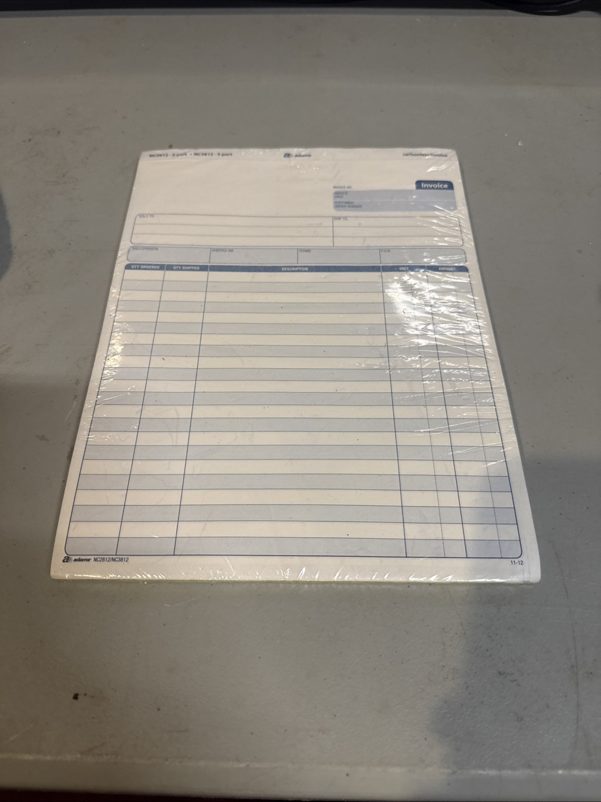 Adams Invoice Sets, 2-Part Carbonless, 8-1/2″ X 11-7/16″, 50 Sets Per