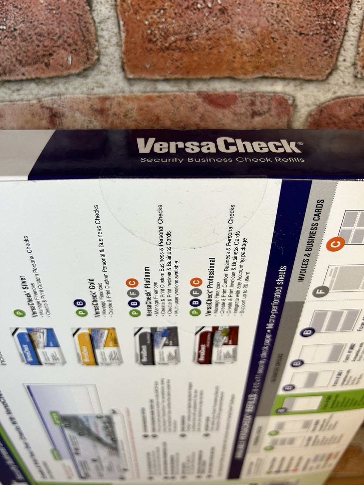 VersaCheck Security Business Check Refills ~ Business Voucher Checks Form #1000