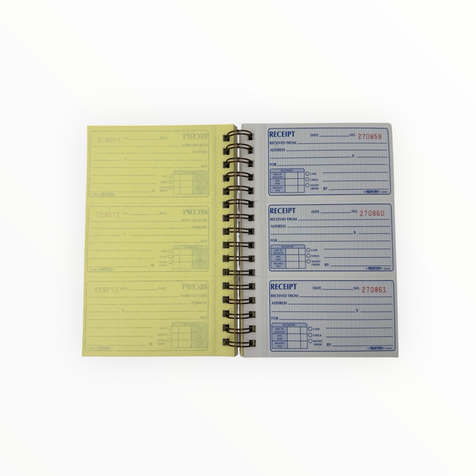 Rediform Gold Standard Receipt Book 2-Part Carbonless 5 1/2″ x 8 1/2″ 225 Sheets