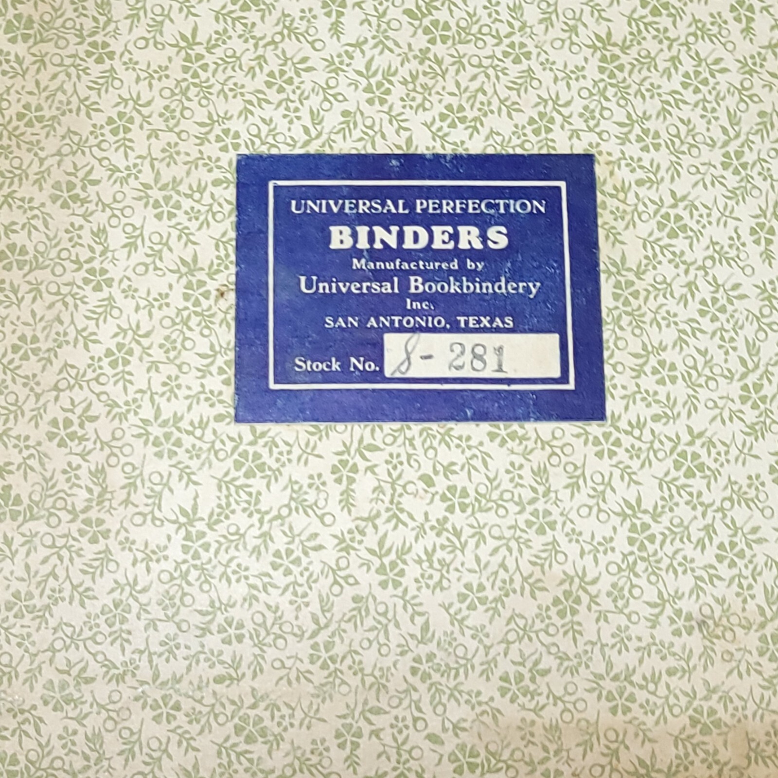 RARE Antique 1920s Loose Leaf San Antonio Universal Perfection Ledger Binder