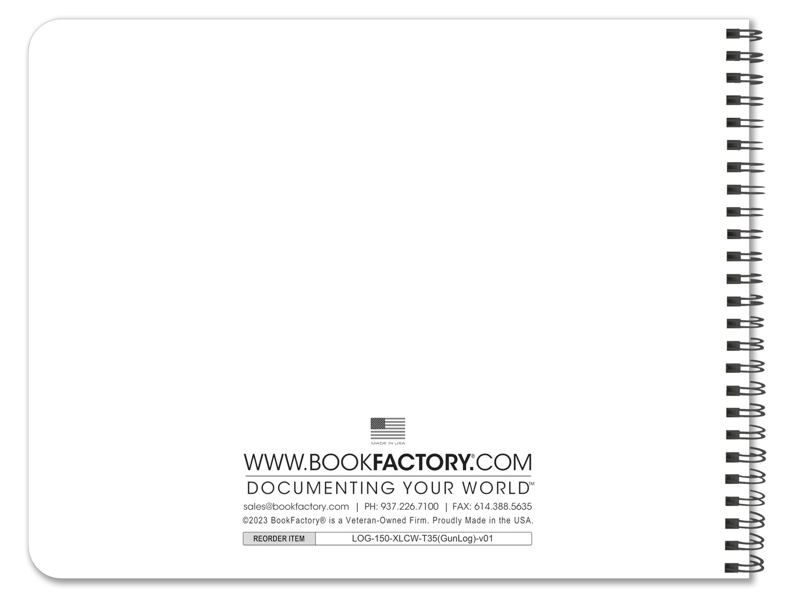 BookFactory Firearms Acquisition and Disposition A&D Gun Log Book 100 pages
