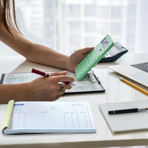 9 Pad Invoice Book for Small Business – 2-Part Carbonless Receipt & Work Order,
