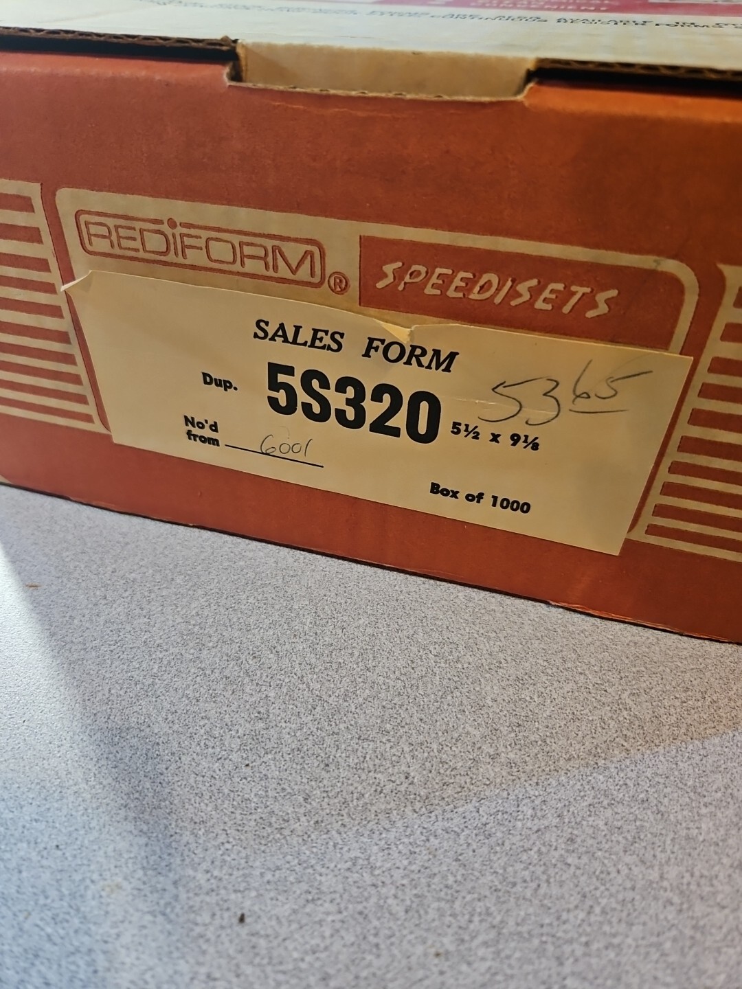 Vintage Rediform Sales Form Speedisets 5S320 5 1/2 X 9 1/8 Carbon Duplicates