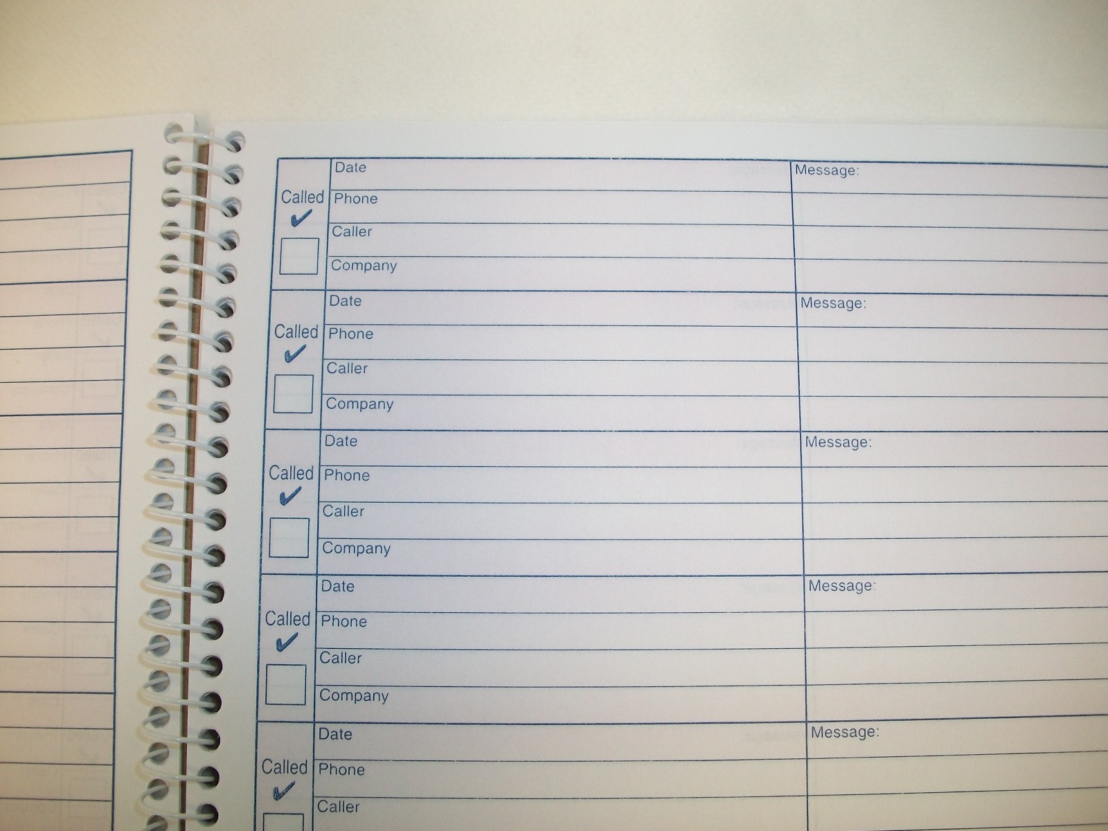 Voicemail Log Book, 960 Entries, 1 Part, 8-1/4″ x 8-1/2″ (158-093)