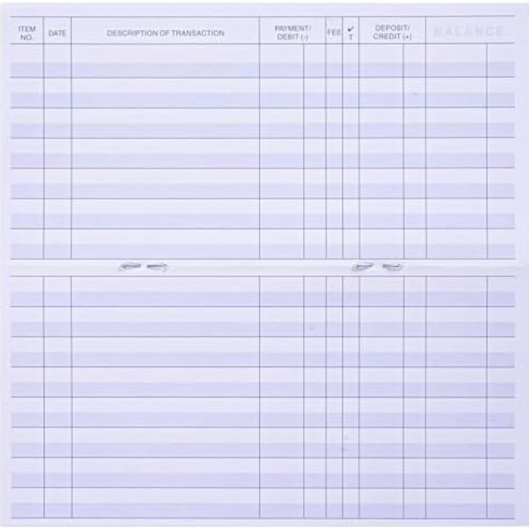 24 PCS Check Registers for Personal Checkbook, Easy to Read Checkbook Register
