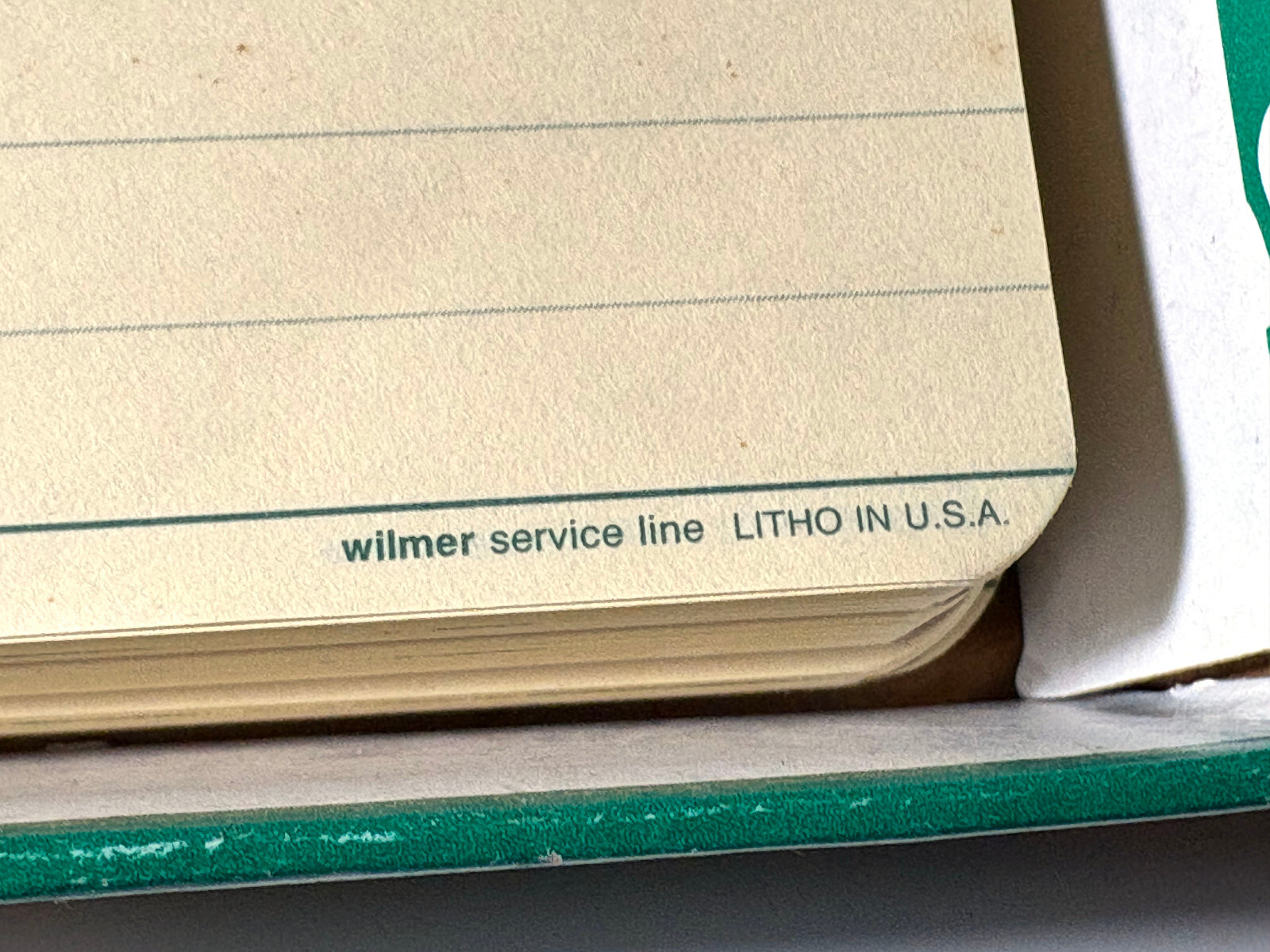 Wilmer Service Line P-550-B columnar pads – Buff 20lb Green Cross Ruled – 4 Pads