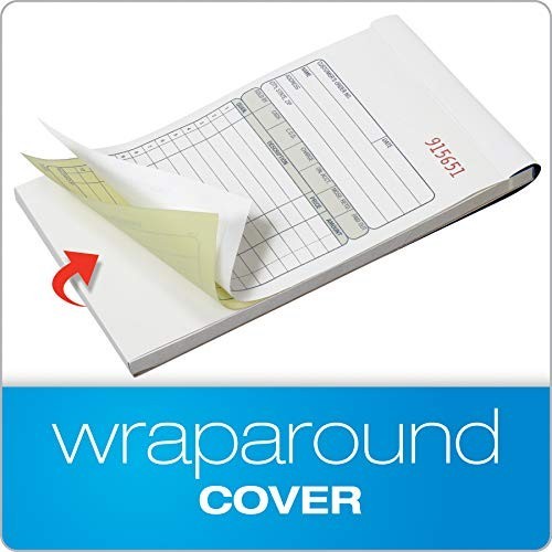 Carbonless Sales Order Books, 2-Part, White/Canary, 50 Sets, Wraparound Cover, 3