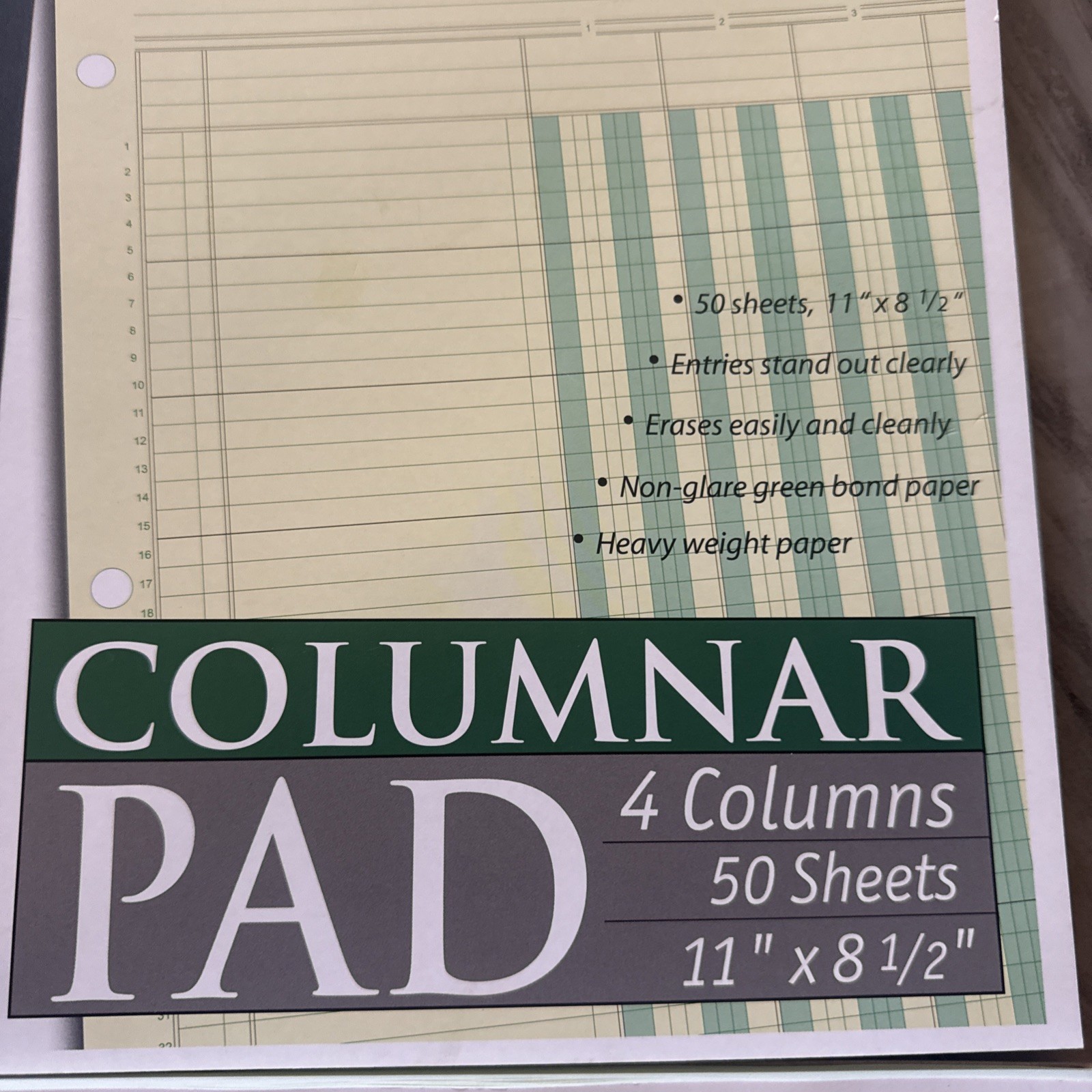 200 Sheets Columnar Analysis Pad 4 & 6 Column Accounting Paper 8.5X11 Ledger