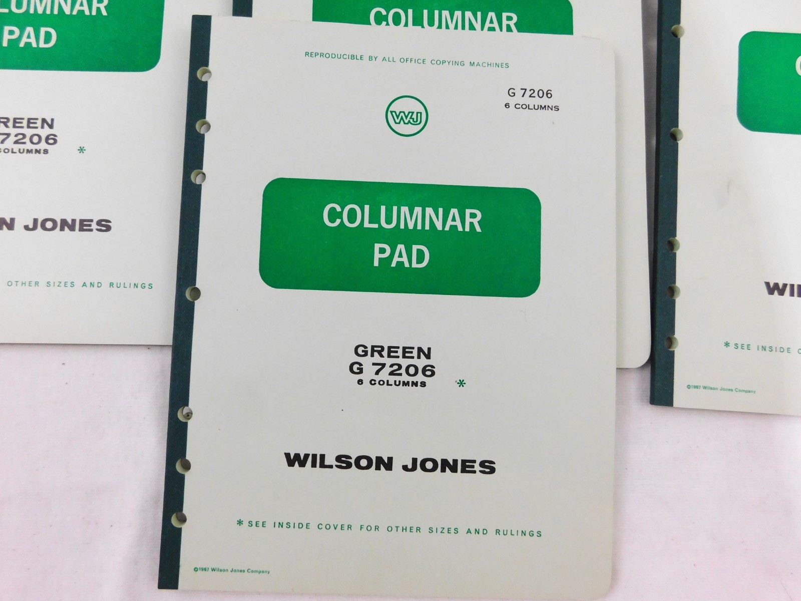 Wilson Jones Columnar Pad Ring Binder G7206 50 Sheets 11″ x 8.5″ 2 Sides 7 Books