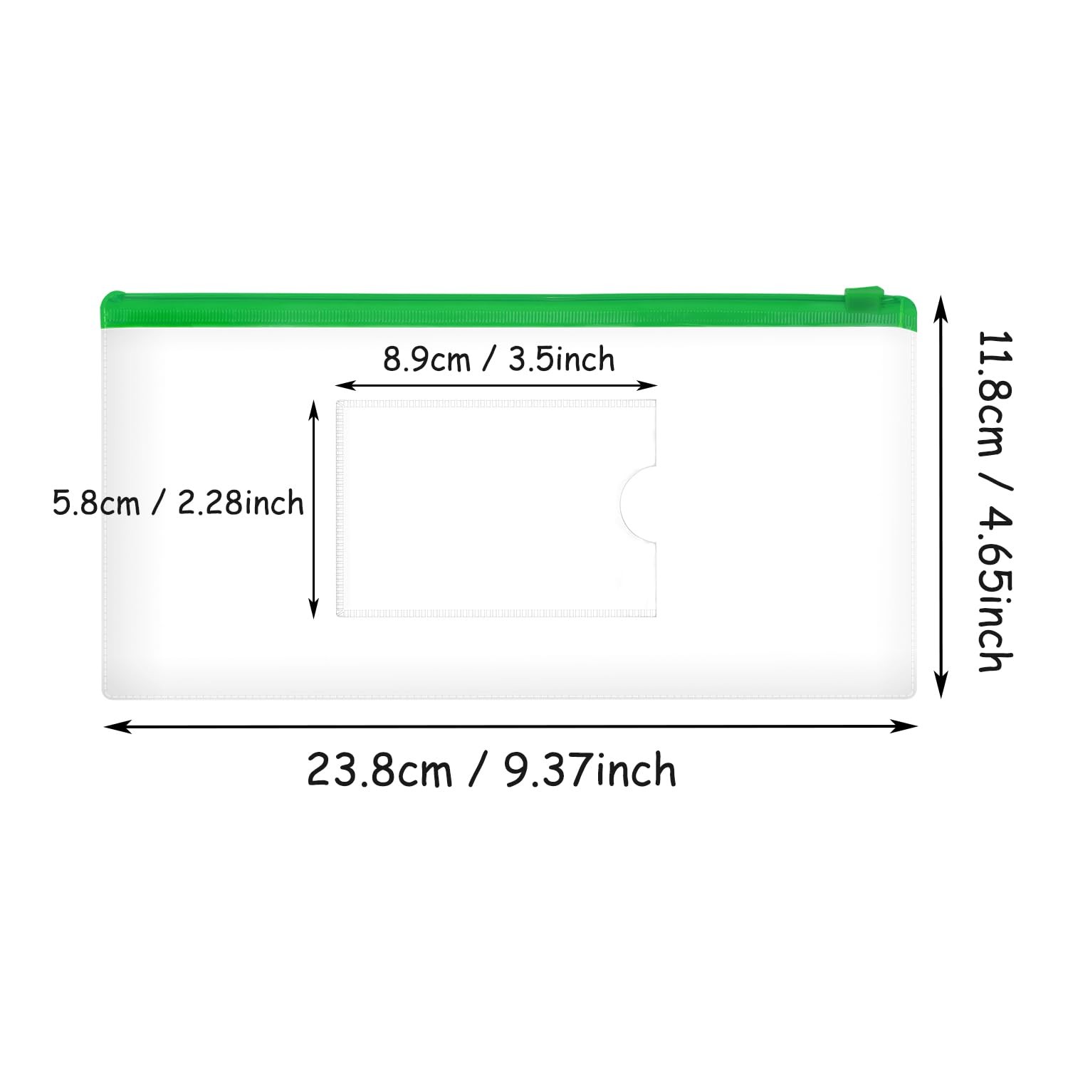 PPhtony 4PCS Clear Plastic Envelopes File Folders with Pockets PVC Colored