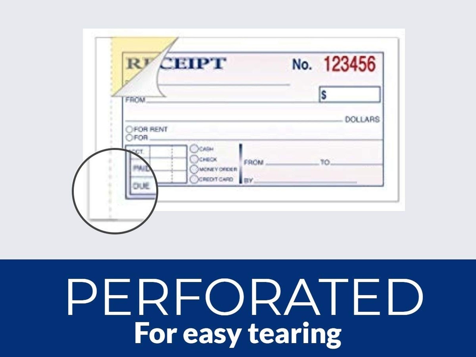 1InTheOffice Money and Rent Receipt, 2-3/4 x 5-3/8 Inches, 2-Parts, Carbonles…