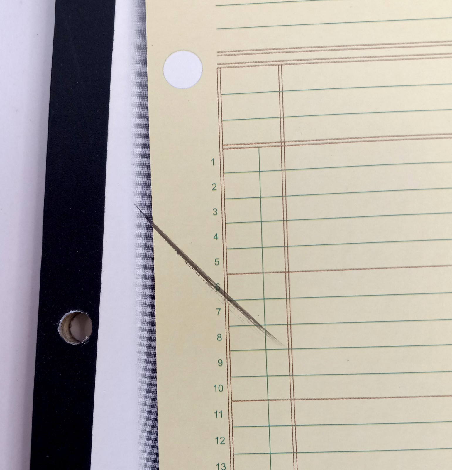Ledger Pad 6 Columns 8.5 x 11 inch 50 Sheets Blank Lot of 2