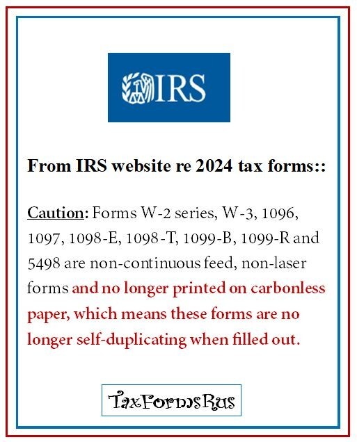 2024 IRS Tax Form 1098-E single sheet set for 3 borrowers, NONcarbonless 2pt 3up