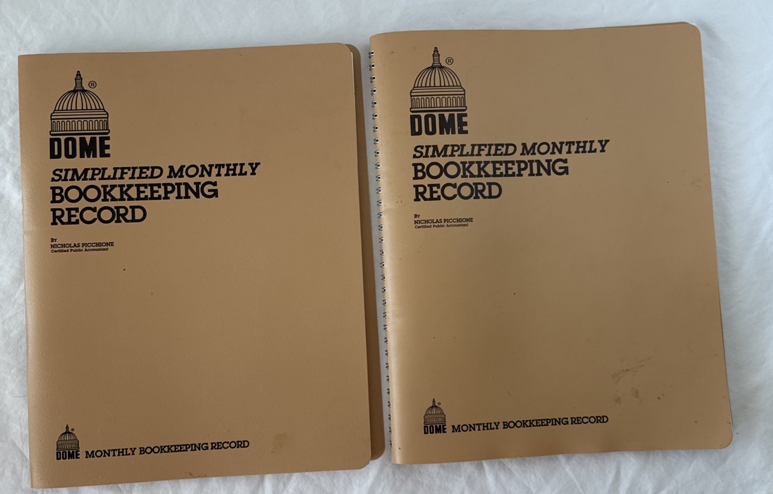 Lot Of 2 Dome Simplified Monthly Bookkeeping Record Notebooks 2013 & 2019
