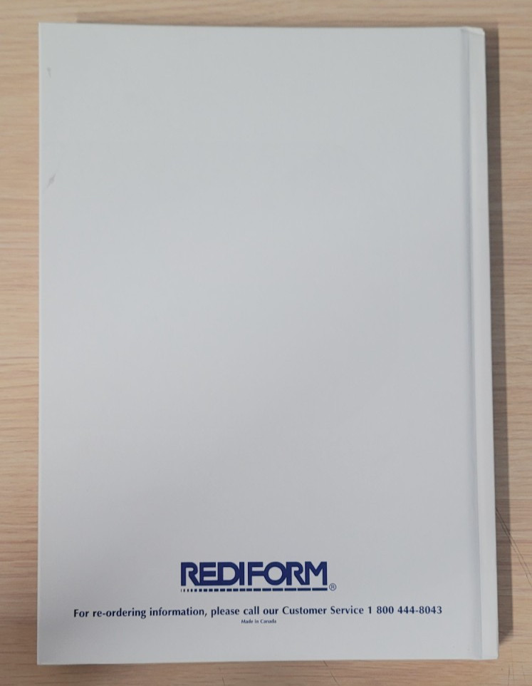 Rediform HARDBOUND Money Receipt Book, Triplicate, 200 Sets/Book -8L818