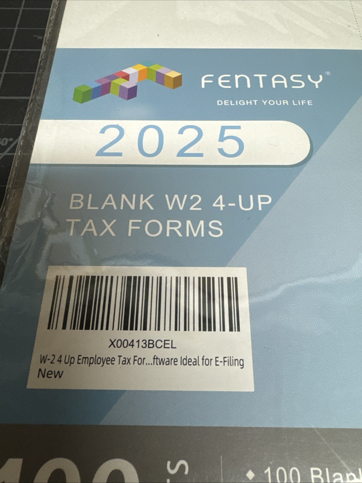Fentasy 2025 Blank W2 4-Up Tax Forms 100 Sets