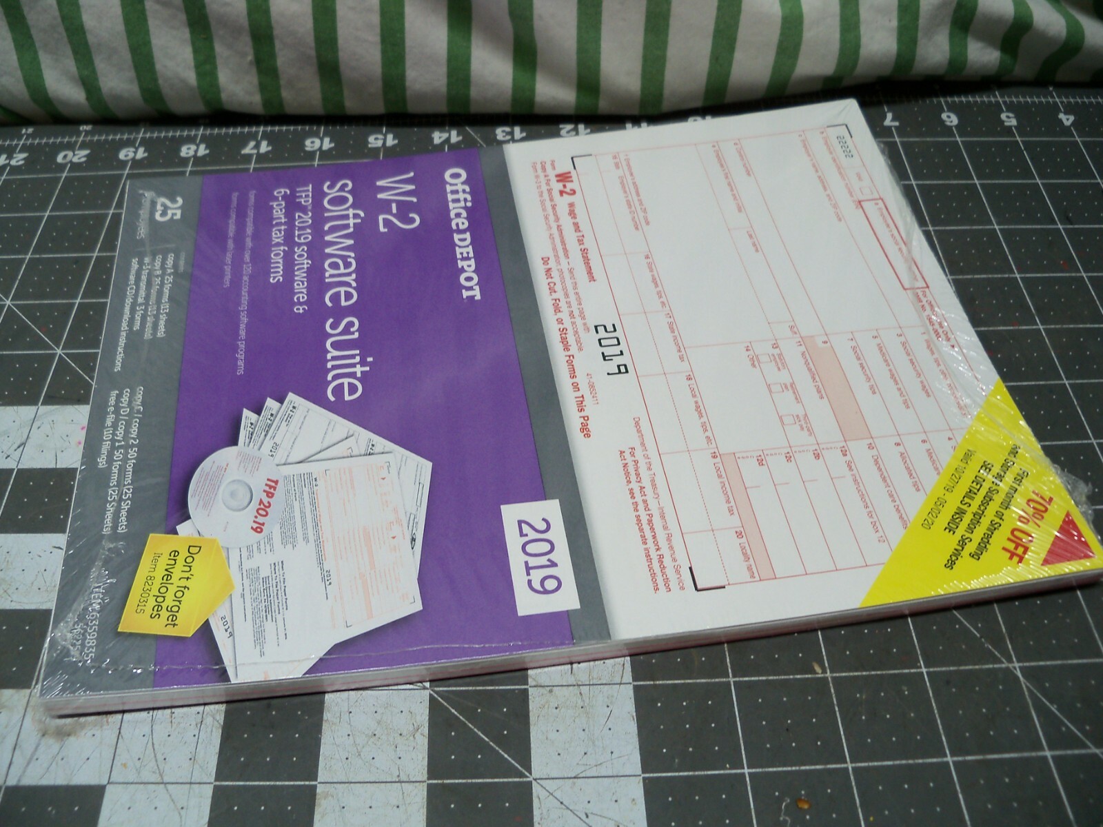 Office Depot W-2 Software Suite 2019 2-Up 6-Part 25 Pk Laser Tax Form Staples W2