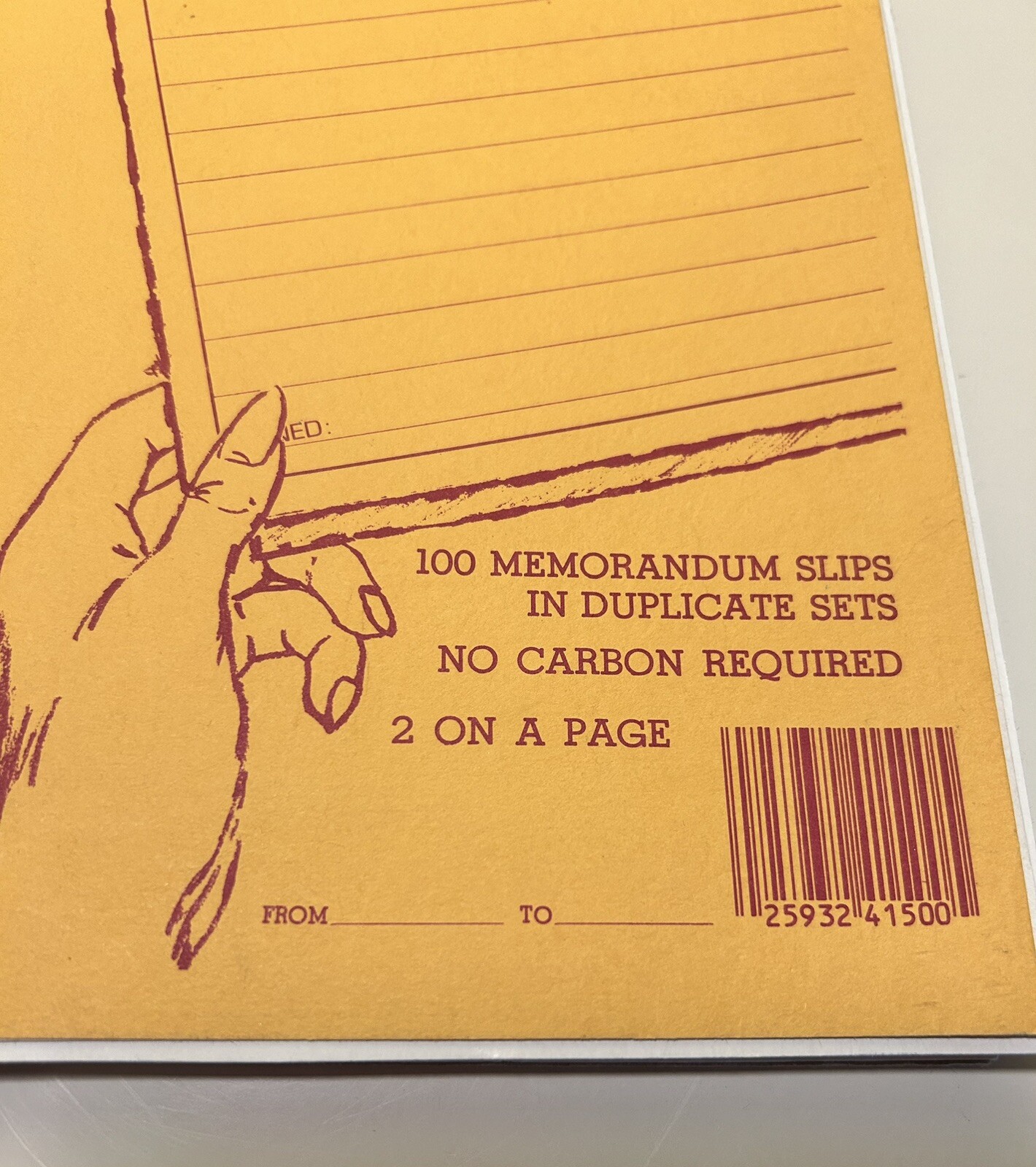Tops Adams 2-Part Carbonless Memo General Purpose Forms 100 Sets/One Book