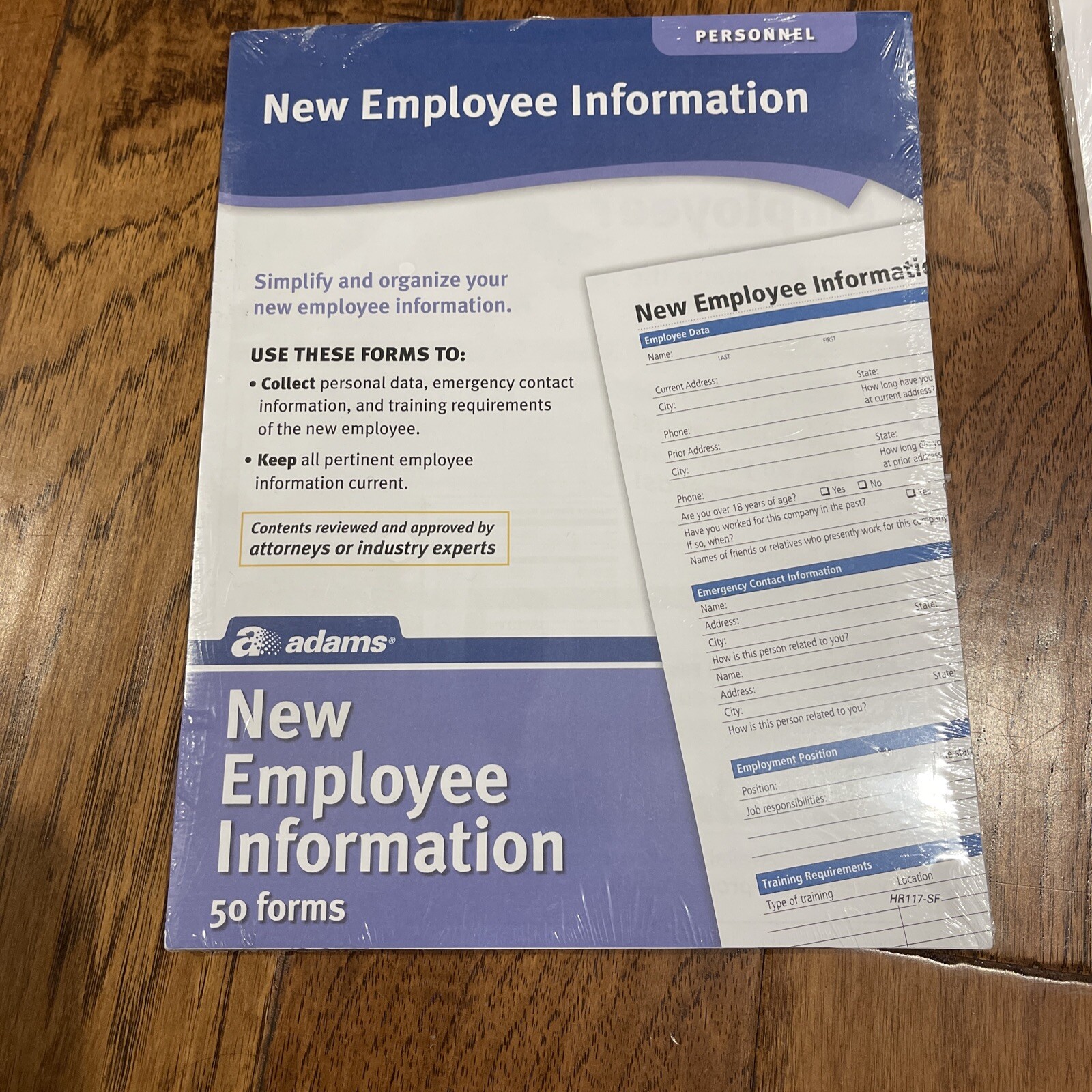 Adams New Employee Information Forms, 50 Sheets HR117-SF Lot Of 2 Employment NEW