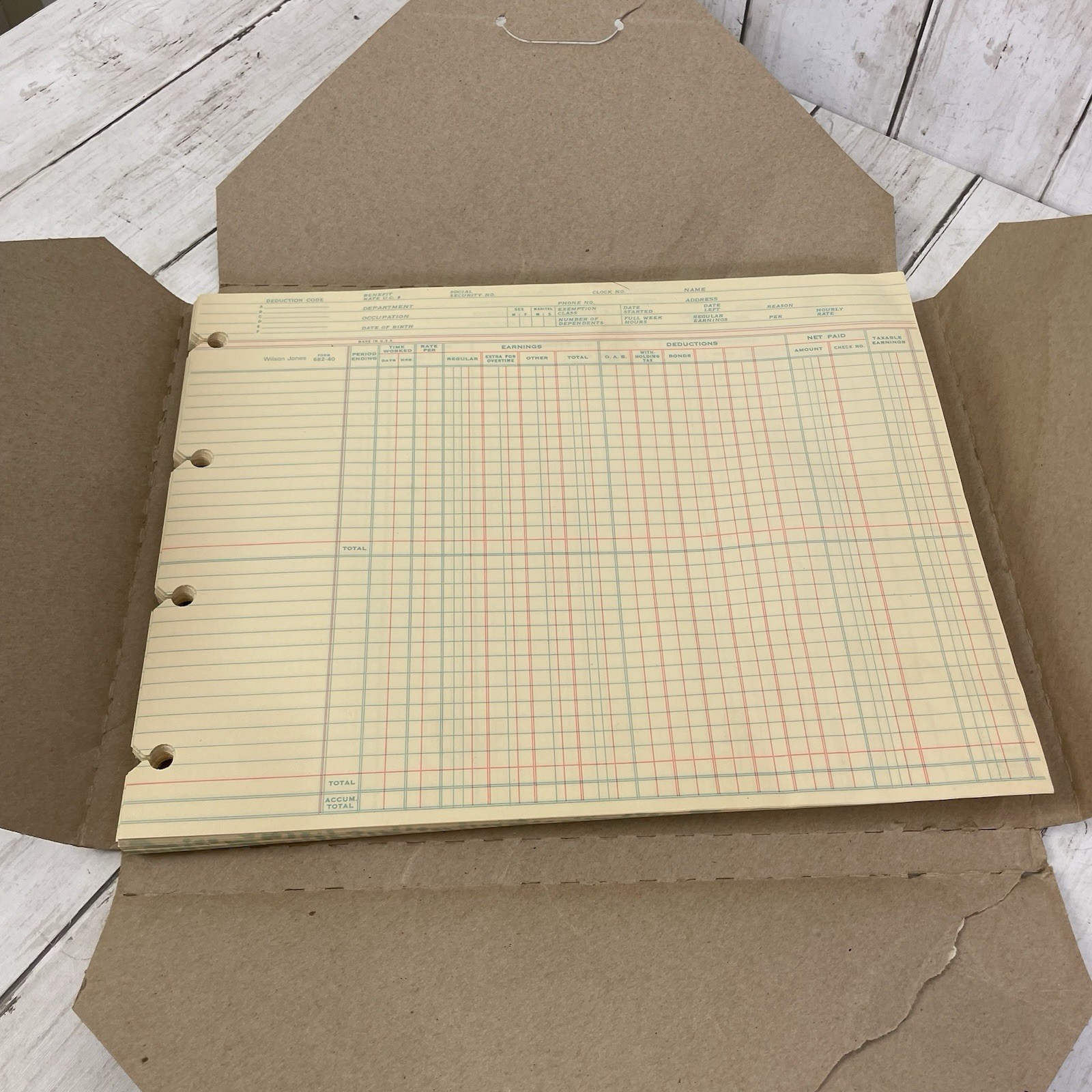 Wilson Jones GN2DA Green 9 1/4 X 11 7/8 Ledger Sheets For Post Binders – 97ct