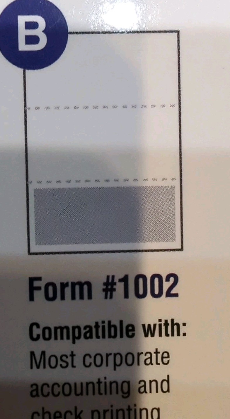 VersaCheck Security Checks – 250 Blue Blank Business Voucher Check on Bottom