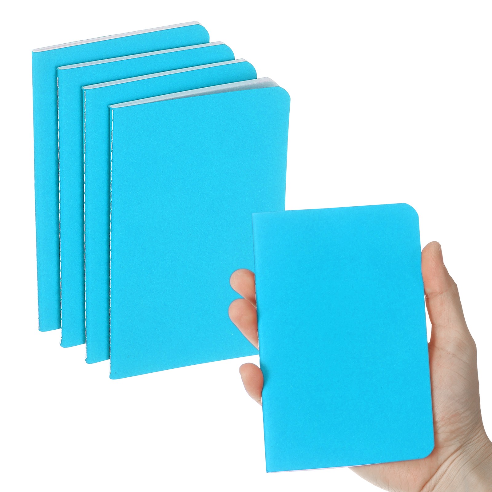 6 Pack A6 Notebook, A6 Journal Mini Notebook Pocket Kraft,Blue
