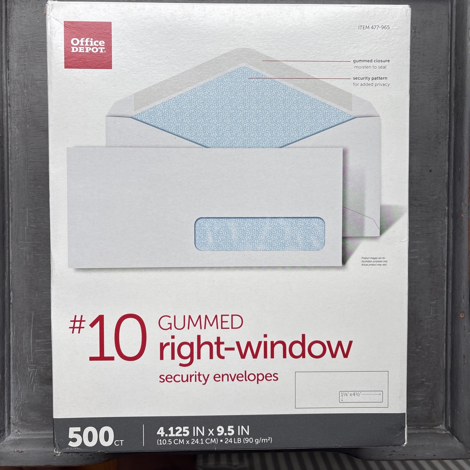 500 Pack White Medical Claim Envelopes with Window for HCFA 1500 Forms