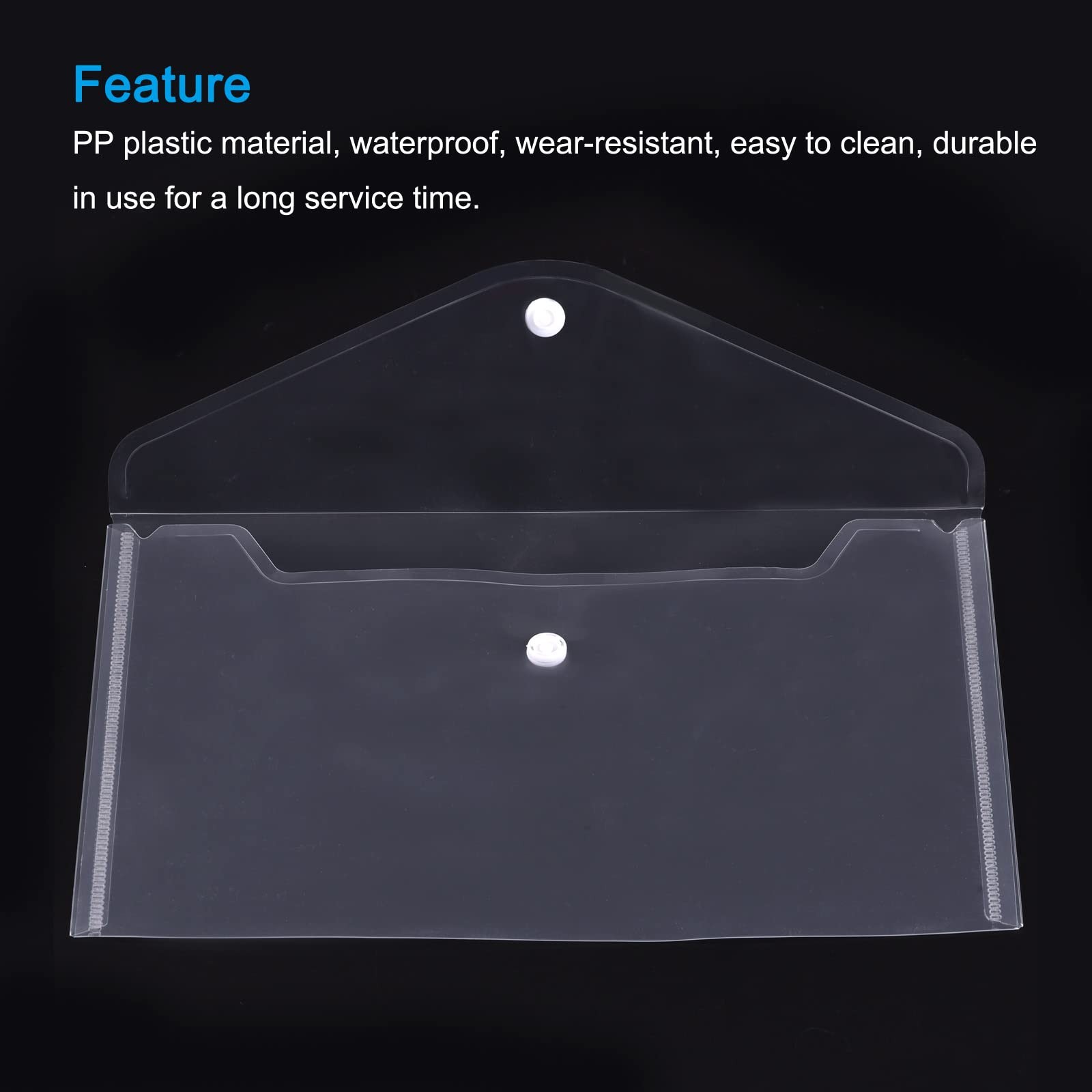 MECCANIXITY File Folders, A5 Size Plastic Envelopes Document Organizer Clear