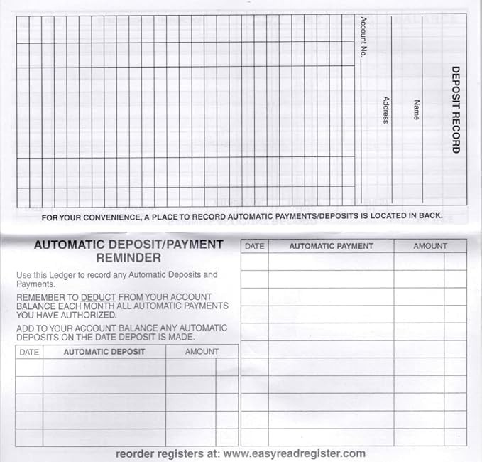 Checkbook Register Ledger 2026 2027 2028 Calendar Expense Tracker Made USA