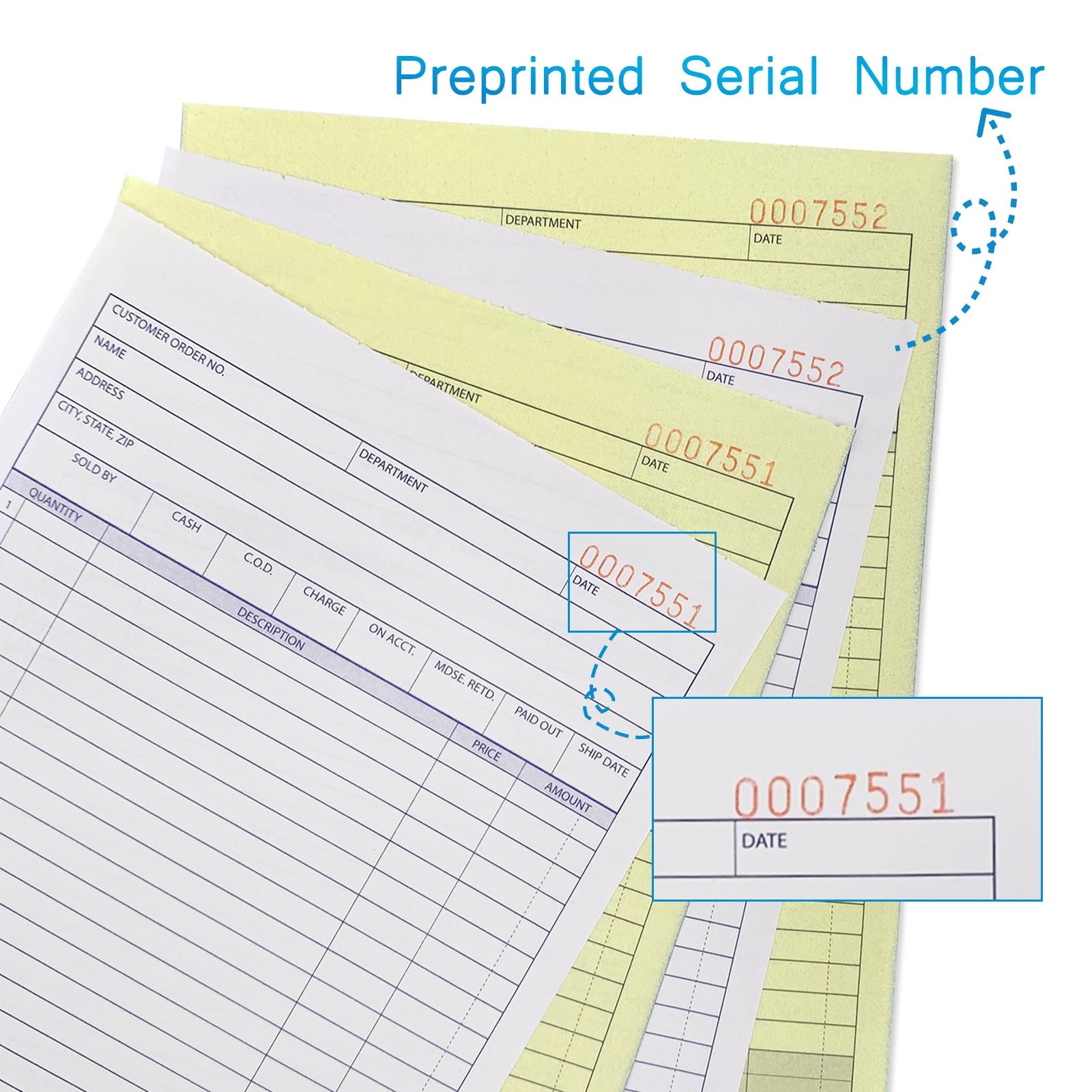 ZUFECY Carbonless 2-Part Receipt Book, Money and Rent Book,…