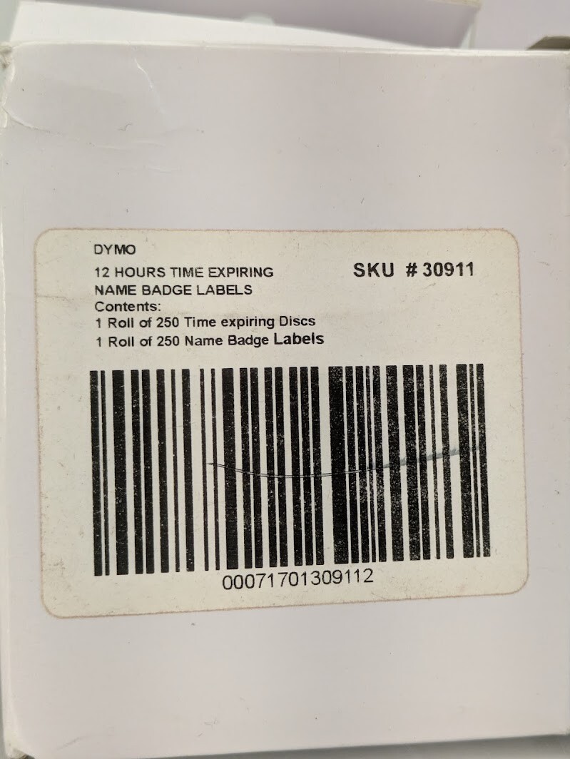 DYMO Authentic LW Name Badge Labels 250 Count White 2-1/4 x 4″ Label Printers