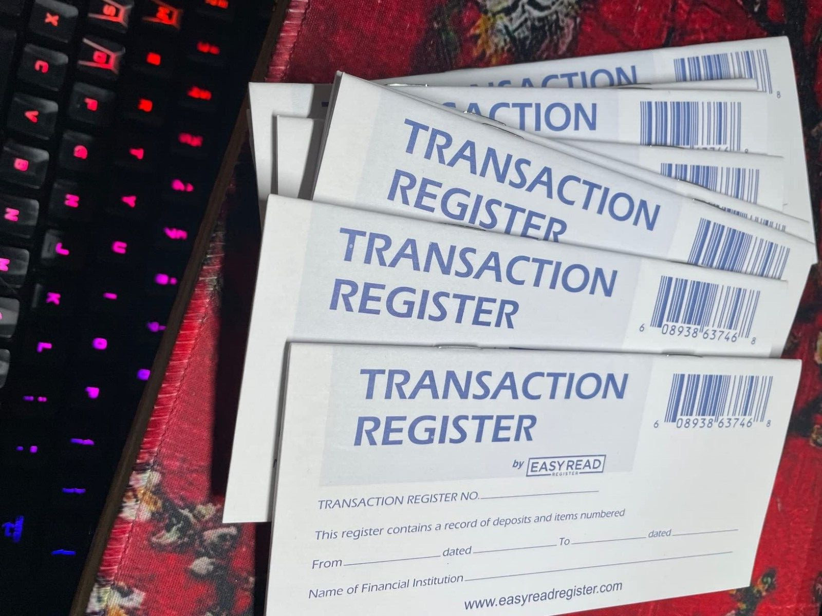 12 Check Book Ledger Transaction Registers Log for Personal or Business NEW